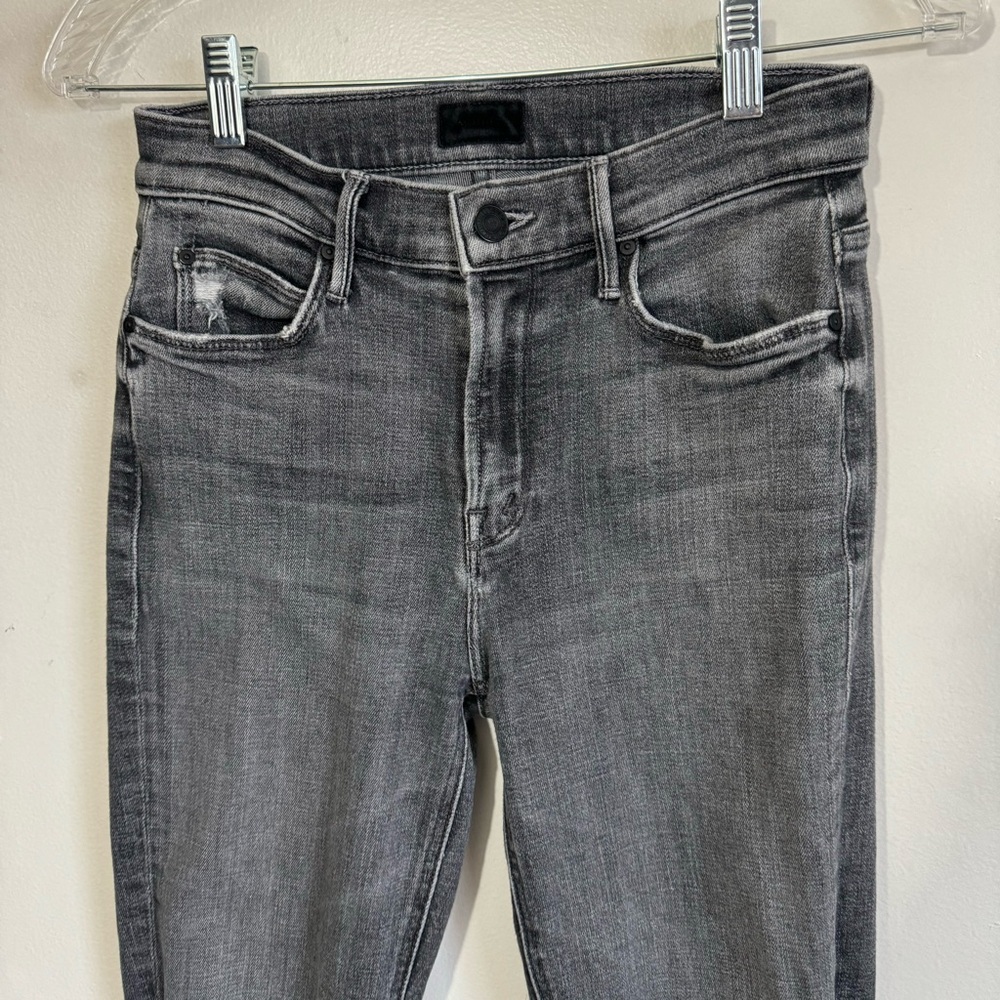 Mother Jeans The Mid Rise Dazzler Ankle Open Later Faded Black Stone Wash Sz 25 - Picture 3 of 11
